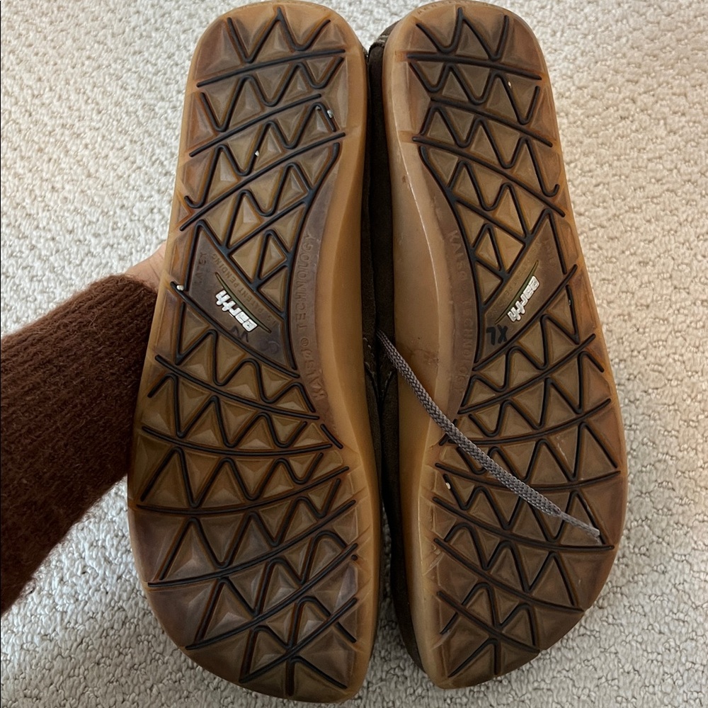 Earth Brown Casual Suede Leather Shoes - Picture 3 of 5
